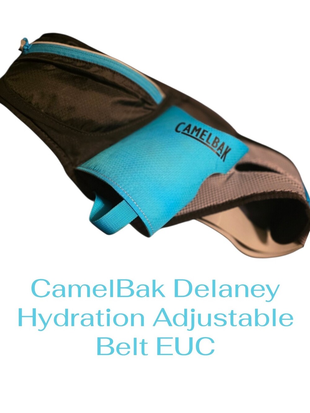 CamelBak Hydration Belt in Black and Turquoise Unisex Adjustable Euc